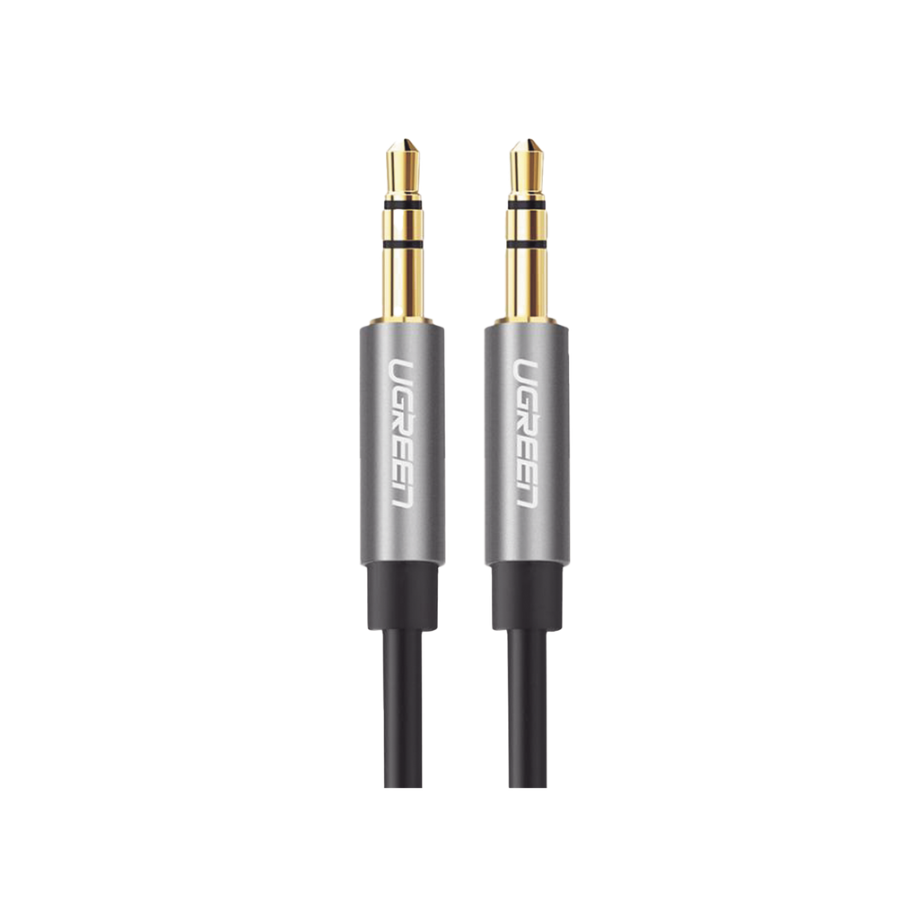 Cable Auxiliar 5 Metros / Conector 3.5mm a 3.5mm / Macho a Macho / Cubierta de TPE / Carcasa de Aluminio / Color Negro