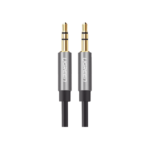 Cable Auxiliar 5 Metros / Conector 3.5mm a 3.5mm / Macho a Macho / Cubierta de TPE / Carcasa de Aluminio / Color Negro