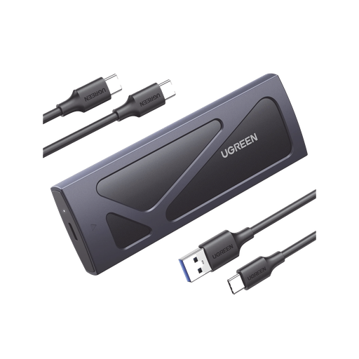 Carcasa Disco Duro NVME M.2 (Enclosure) / Hasta 2TB / USB3.2 a 10 Gbps / Soporta M Key y B+M Key / Compatible con SSD M.2 NVME 2230/2242/2260/2280 / UASP / S.M.A.R.T. / TRIM / ESD Incorporado / Color Negro / Caja de Aluminio