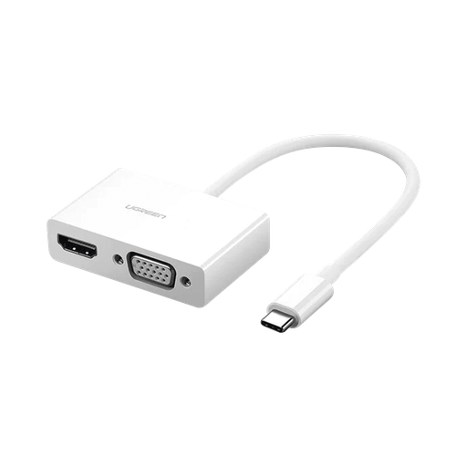 Adaptador USB C a HDMI VGA / Compatible con Thunderbolt 3 / USB 3.1 Tipo C / HDMI 4K*2K @30Hz / VGA 1920*1080@60hz / Salidas Simultaneas en Modo Espejo / Caja de ABS / No requiere Controlador / Chip IC inteligente incorporado.